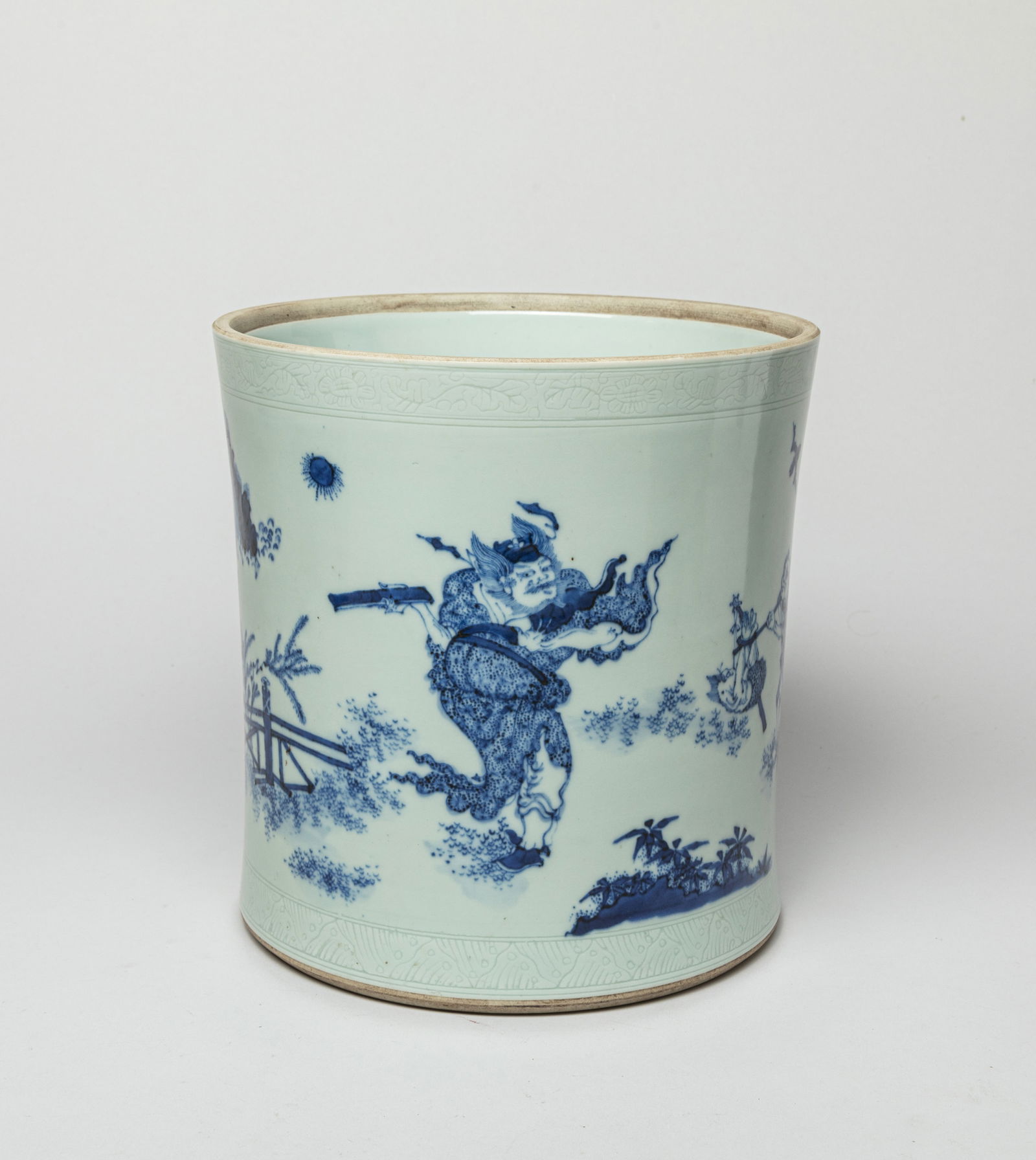 Large Chinese Porcelain Brush Pot (1 of 12)