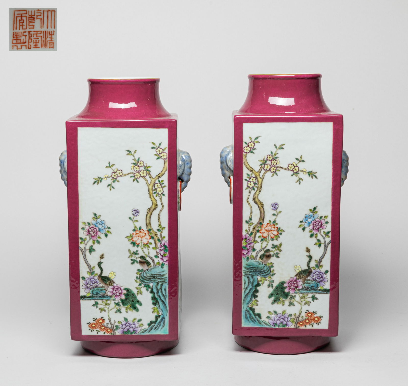 Pair Chinese Export Porcelain Vases (1 of 12)
