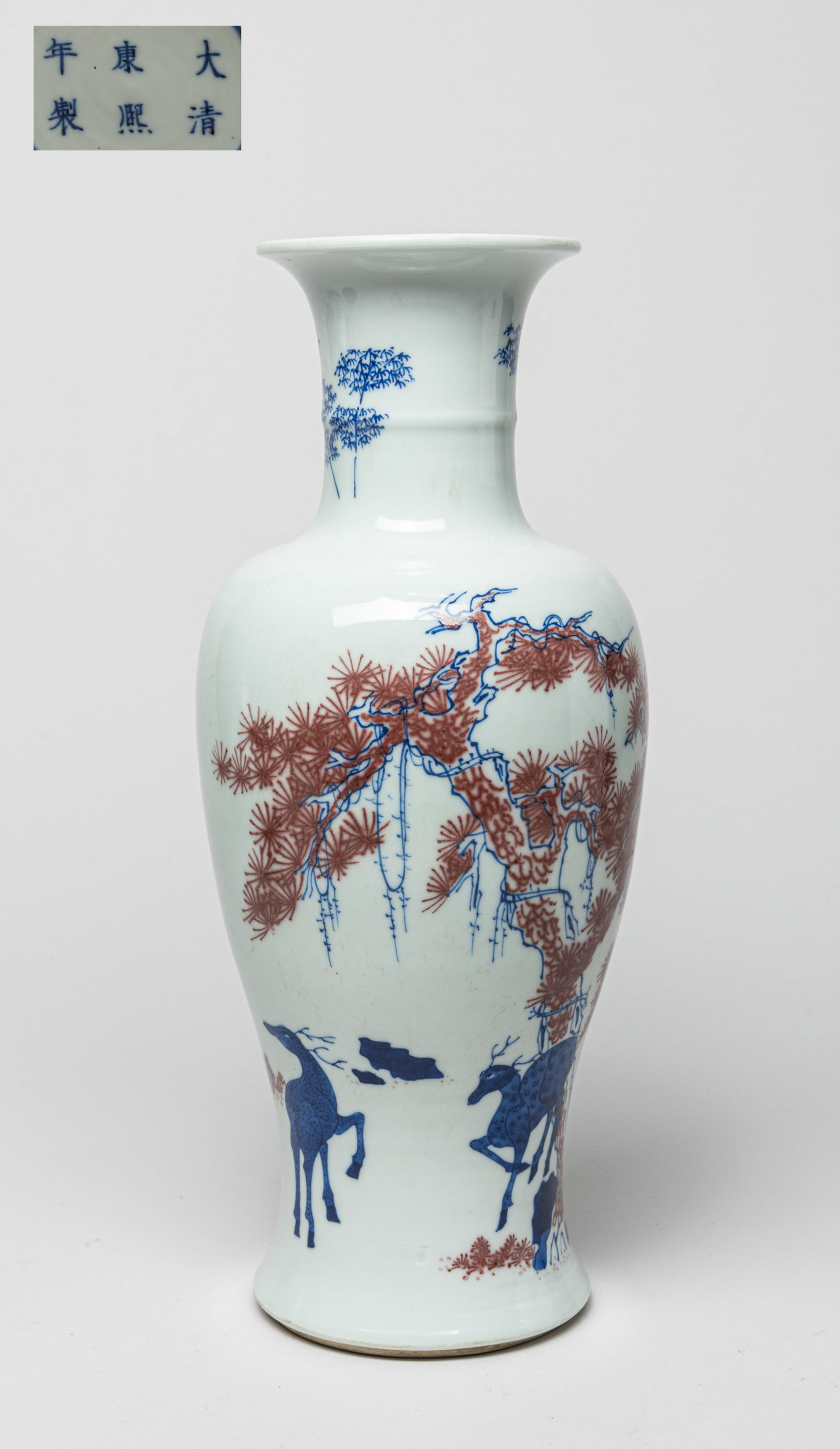Chinese Blue White & Red Porcelain Vase (1 of 11)