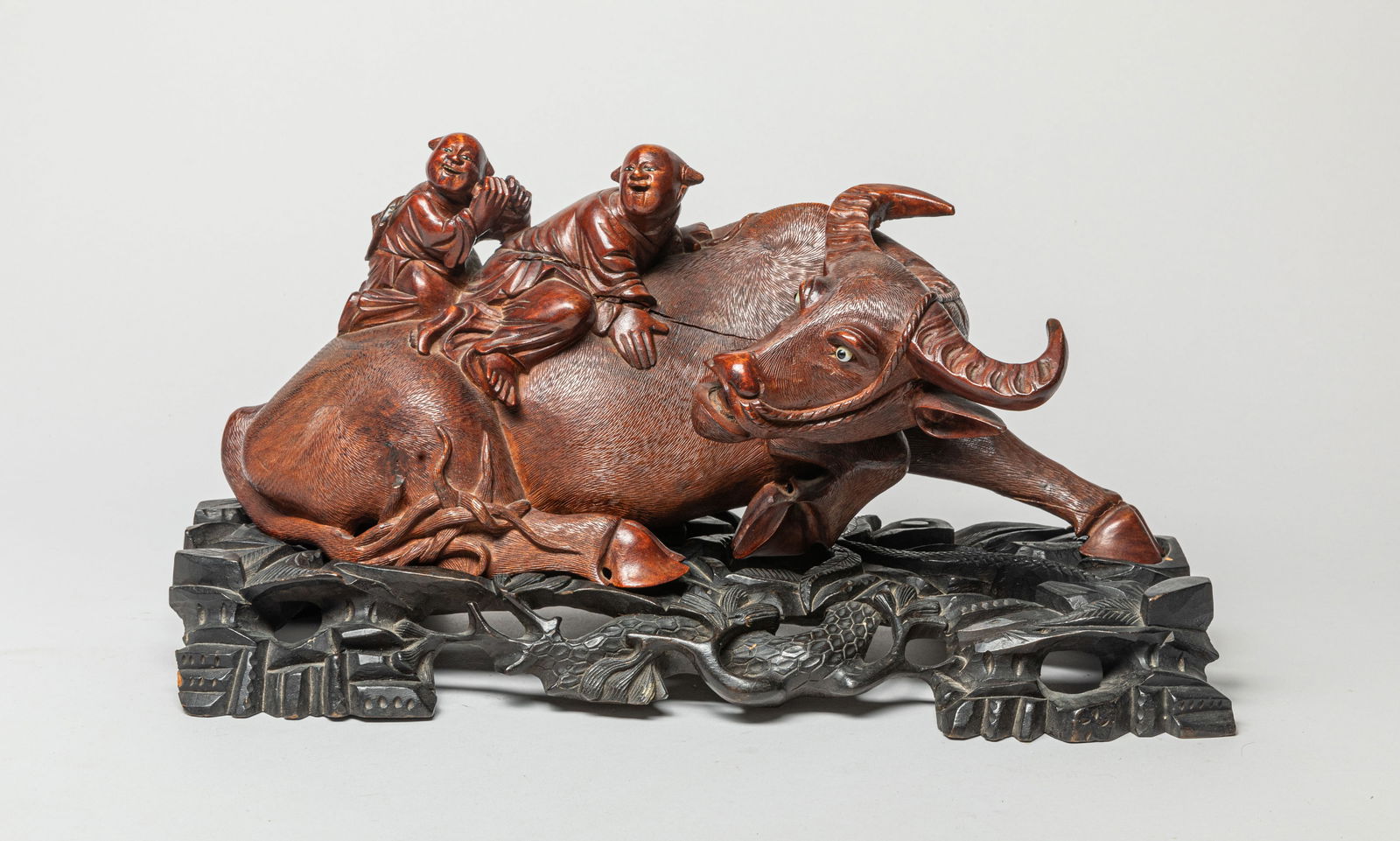 Large Chinese Wood Sculpture on Stand (1 of 11)