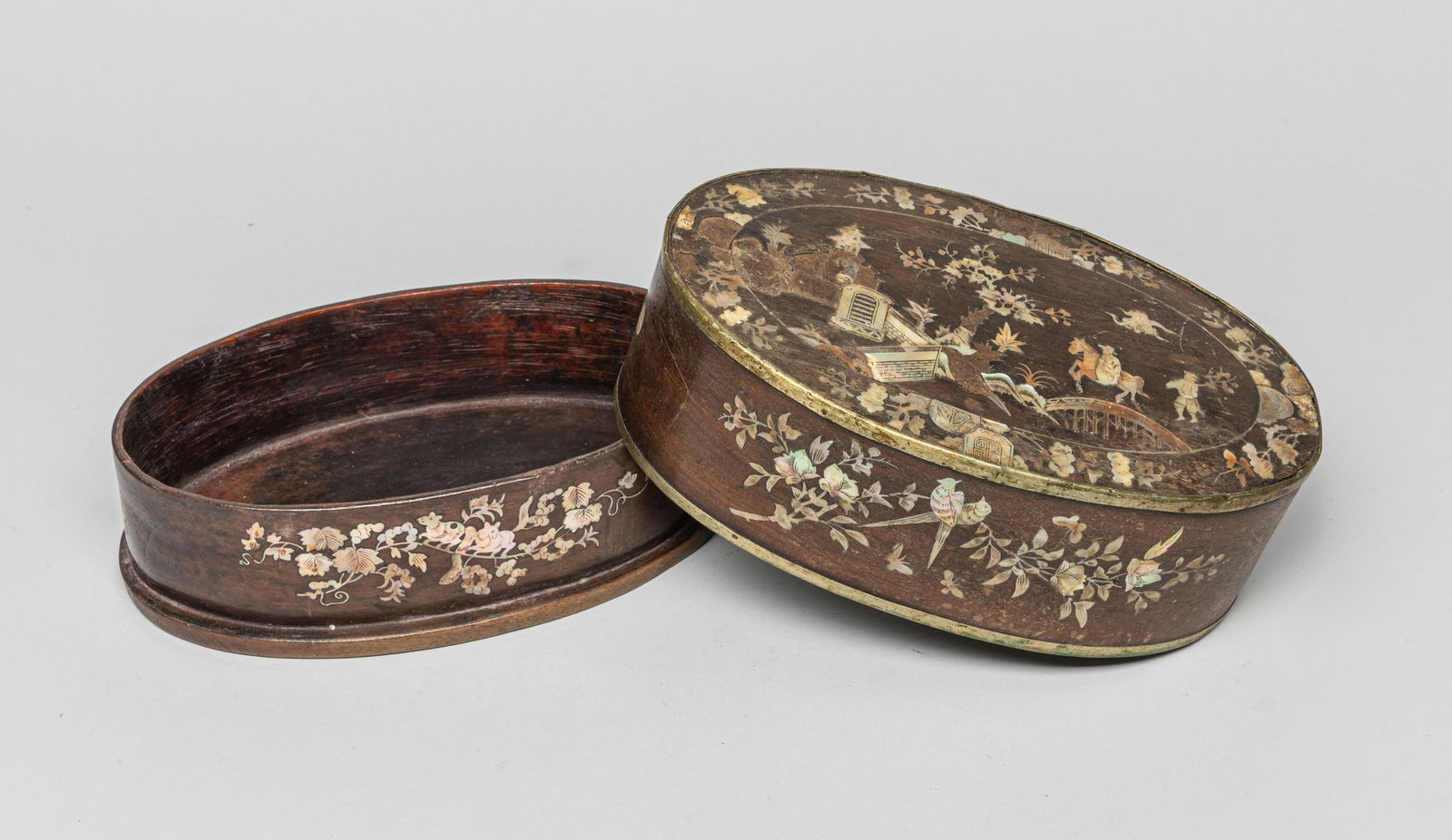 Chinese Wood Box Inlaid MOP (1 of 11)