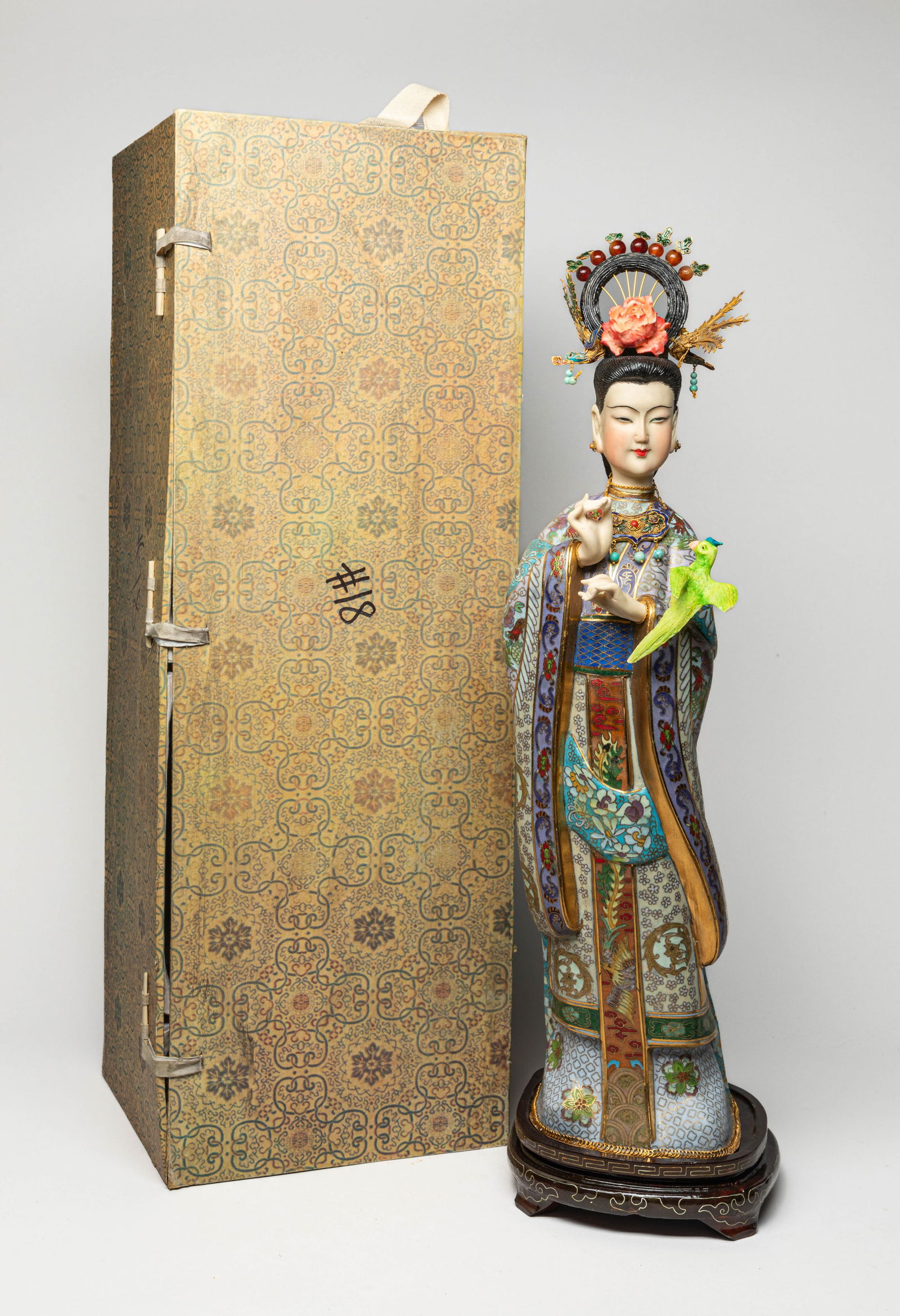 Tall Chinese Cloisonne Figure (1 of 13)
