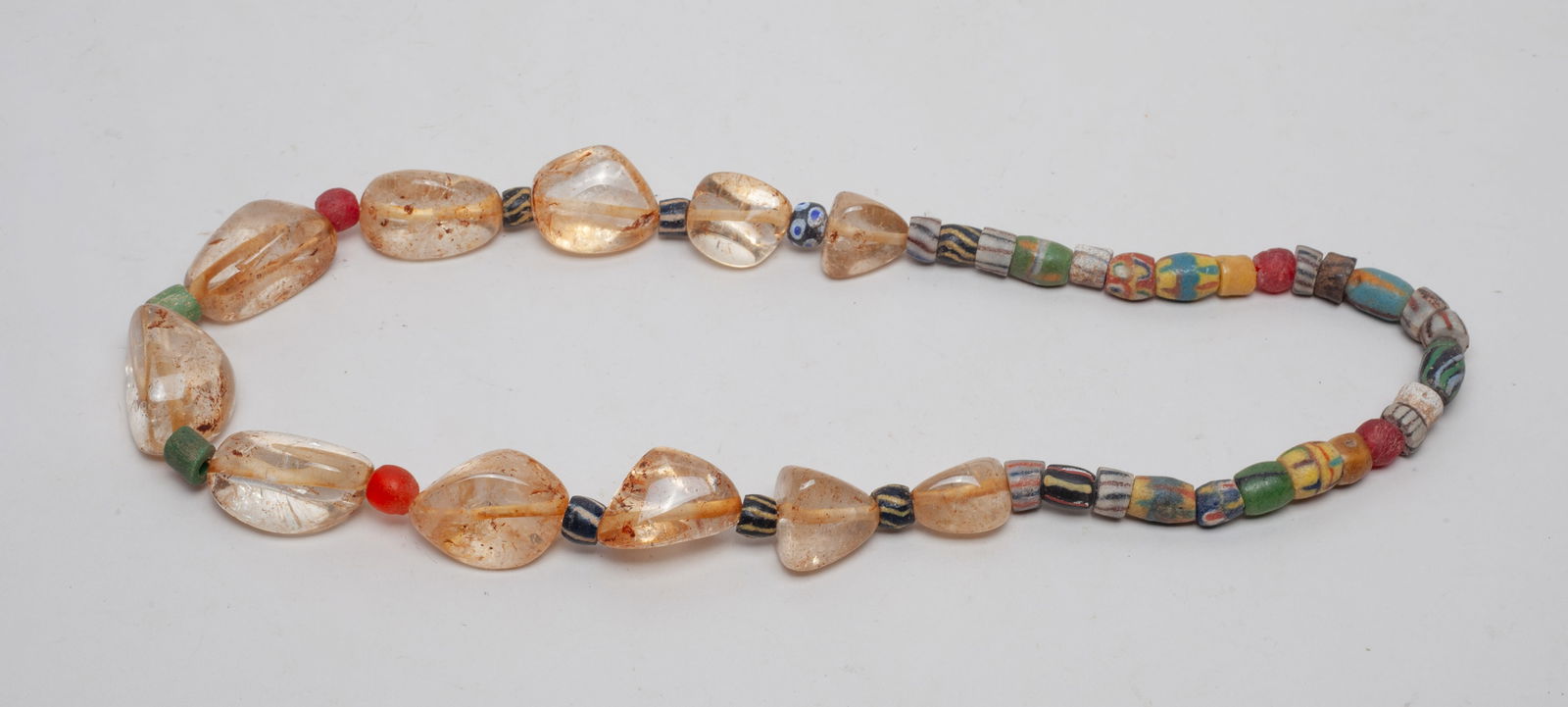 Roman Type Glass & rock Crystal Necklace (1 of 11)