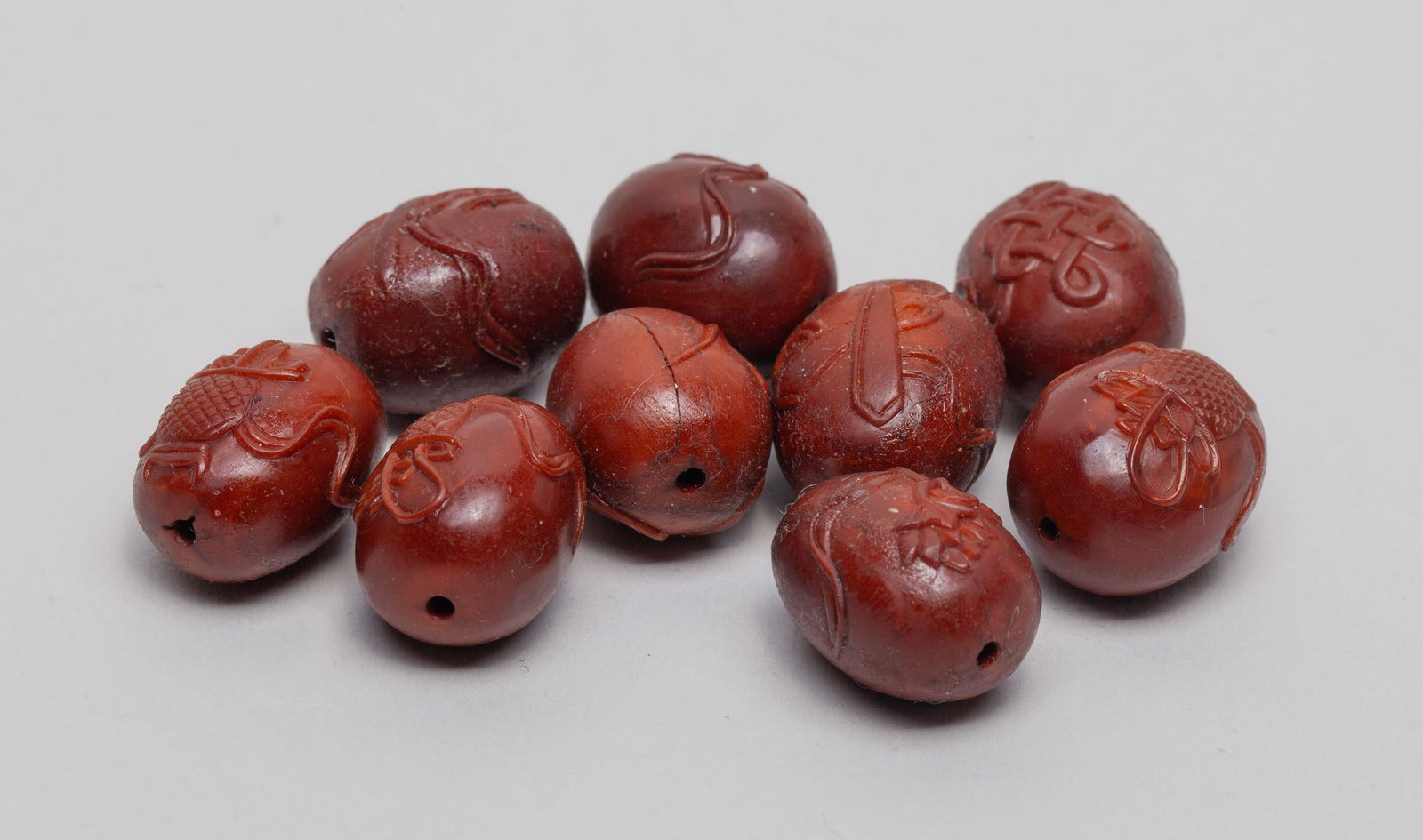 Chinese Carved Nuts Beads (1 of 8)