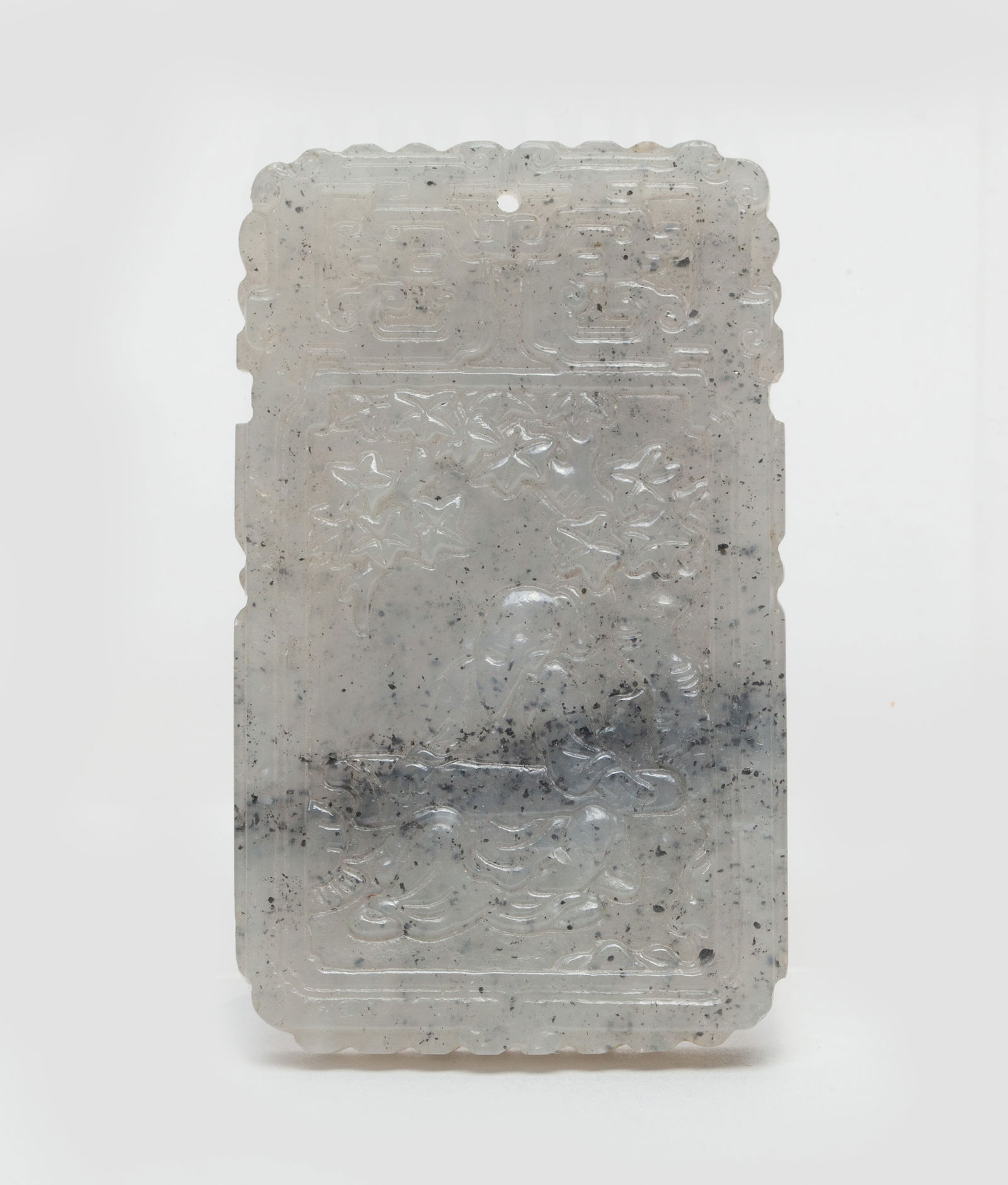 Chinese Black & White Jade Plaque (1 of 11)