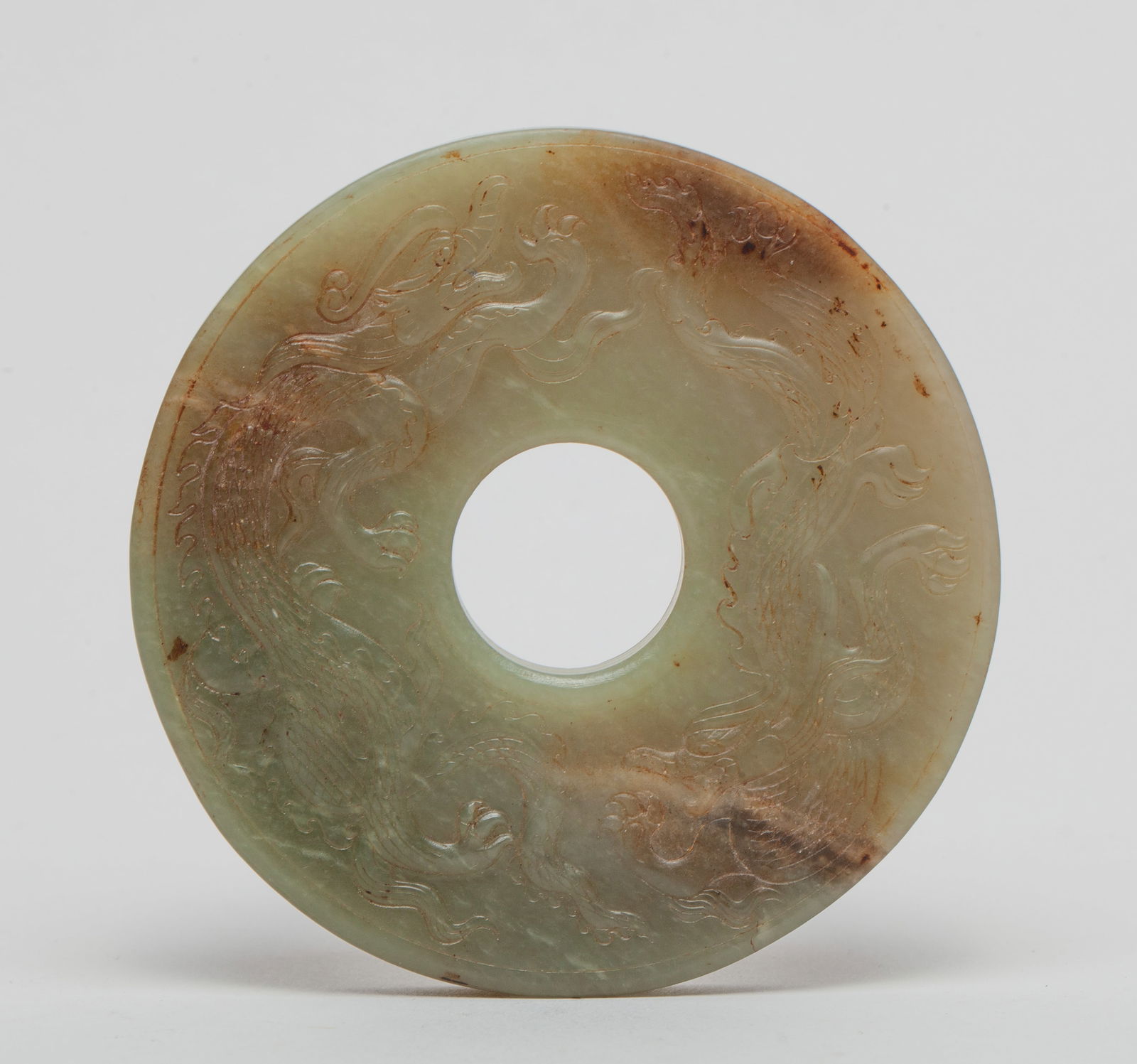 Chinese Russet Jade Dragon Bi (1 of 10)