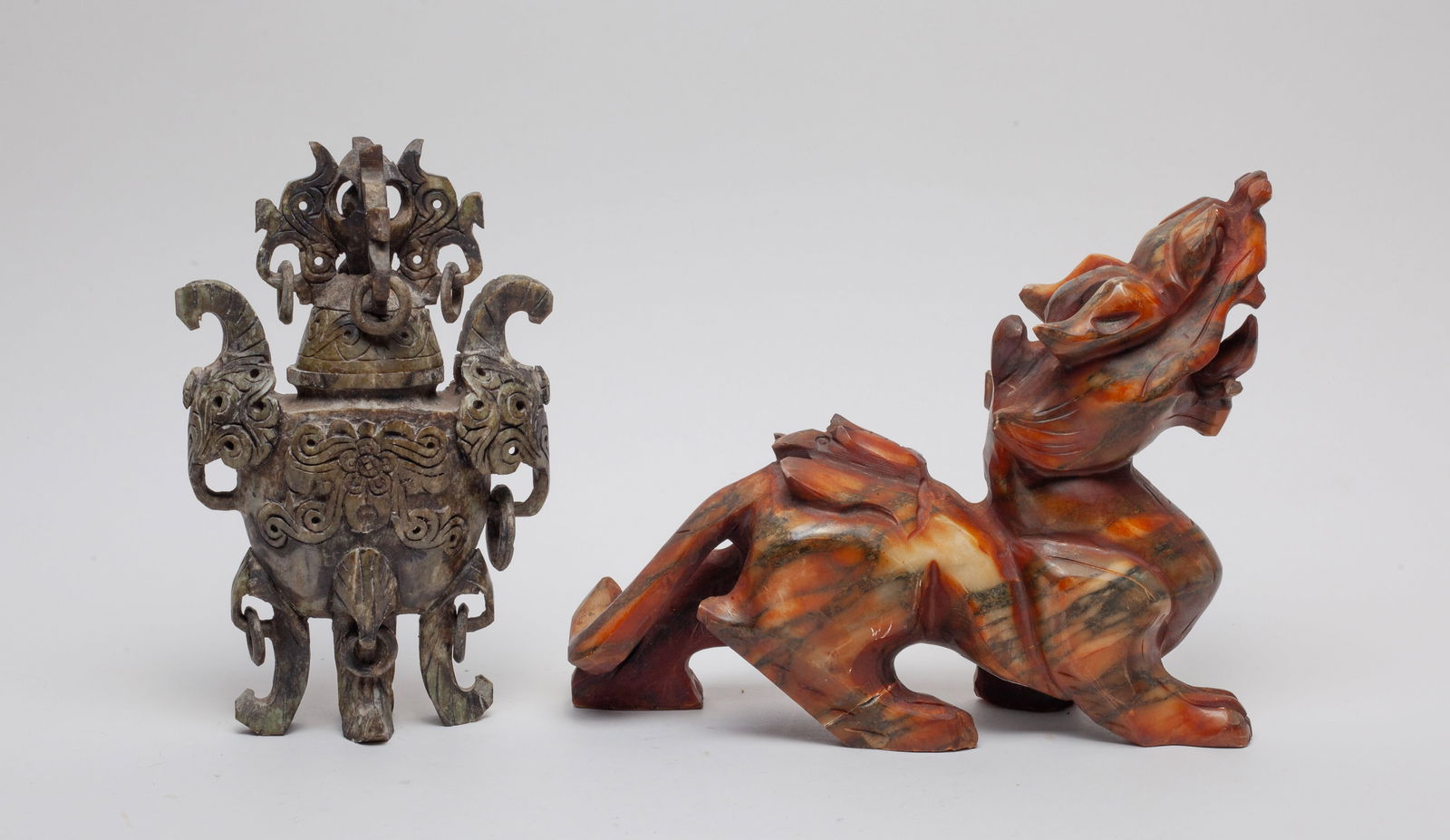 Two Large Chinese Stone Sculptures (1 of 15)