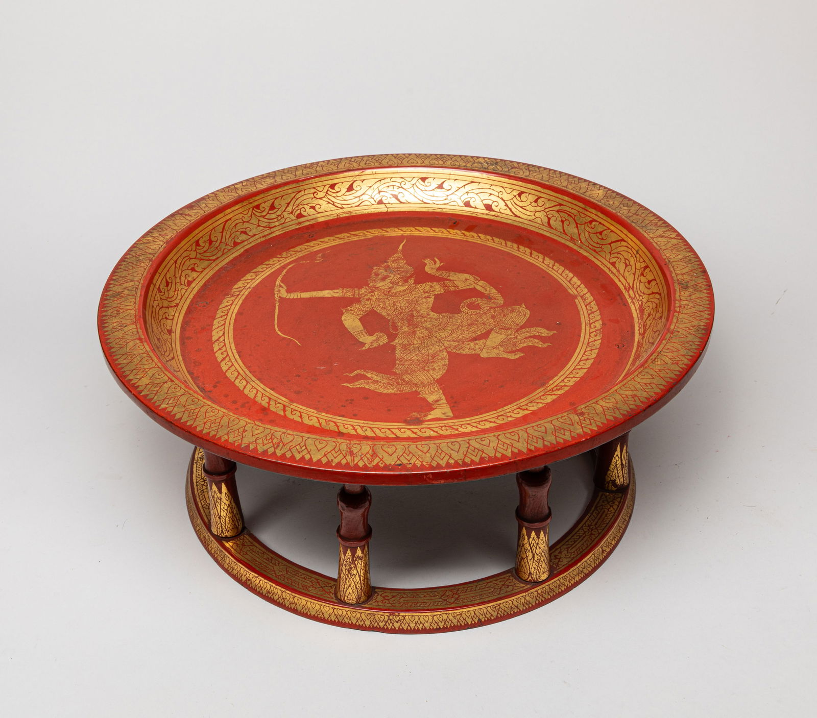 Old South Asian Thailand Lacquer Tray (1 of 12)