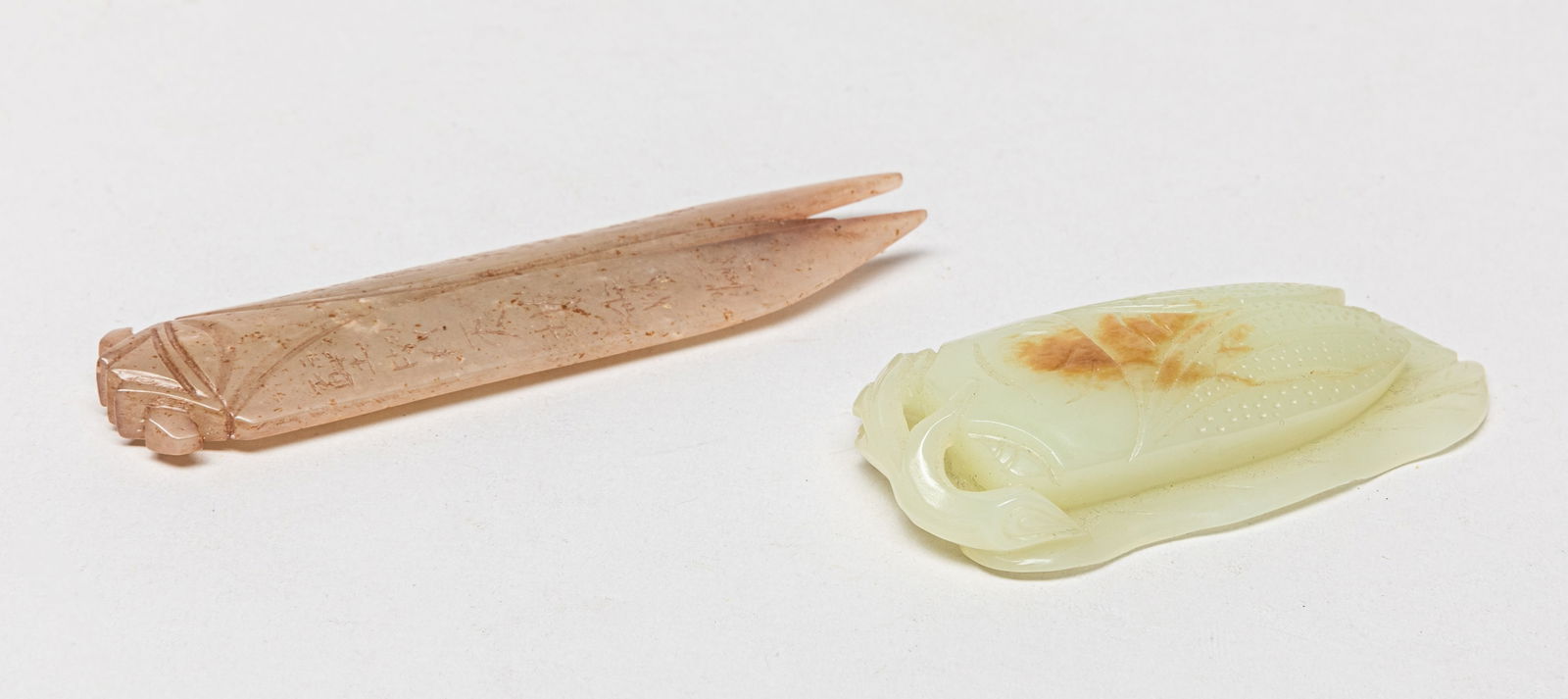 Two Chinese Jade Carvings of Cicada (1 of 14)