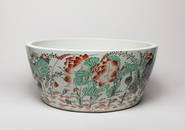 Massive Chinese Wuchai Porcelain Brush Washer