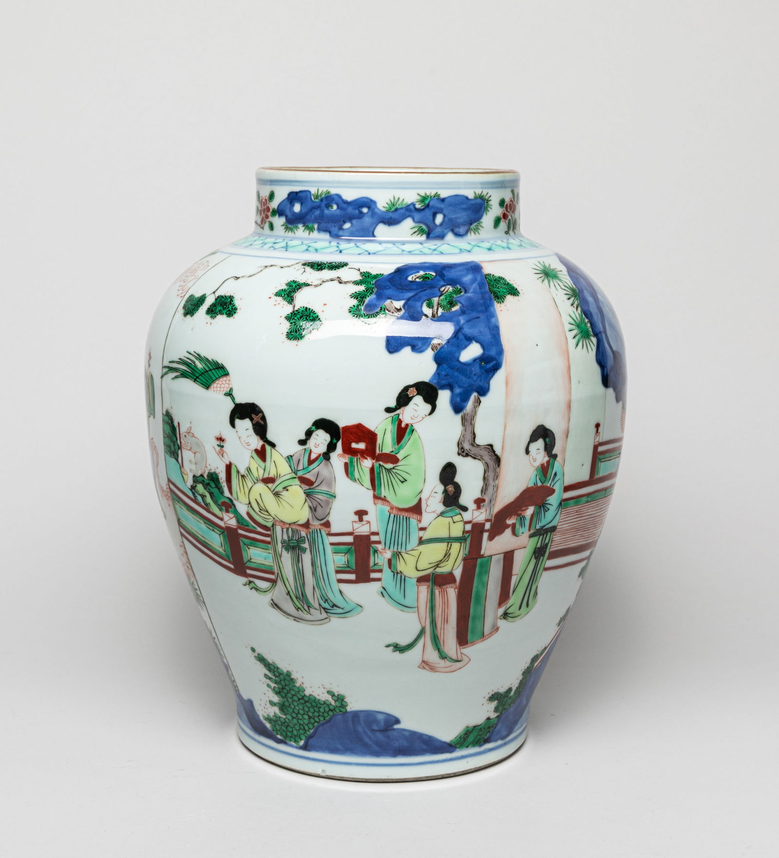 Lg Chinese Export Porcelain Jar (1 of 16)
