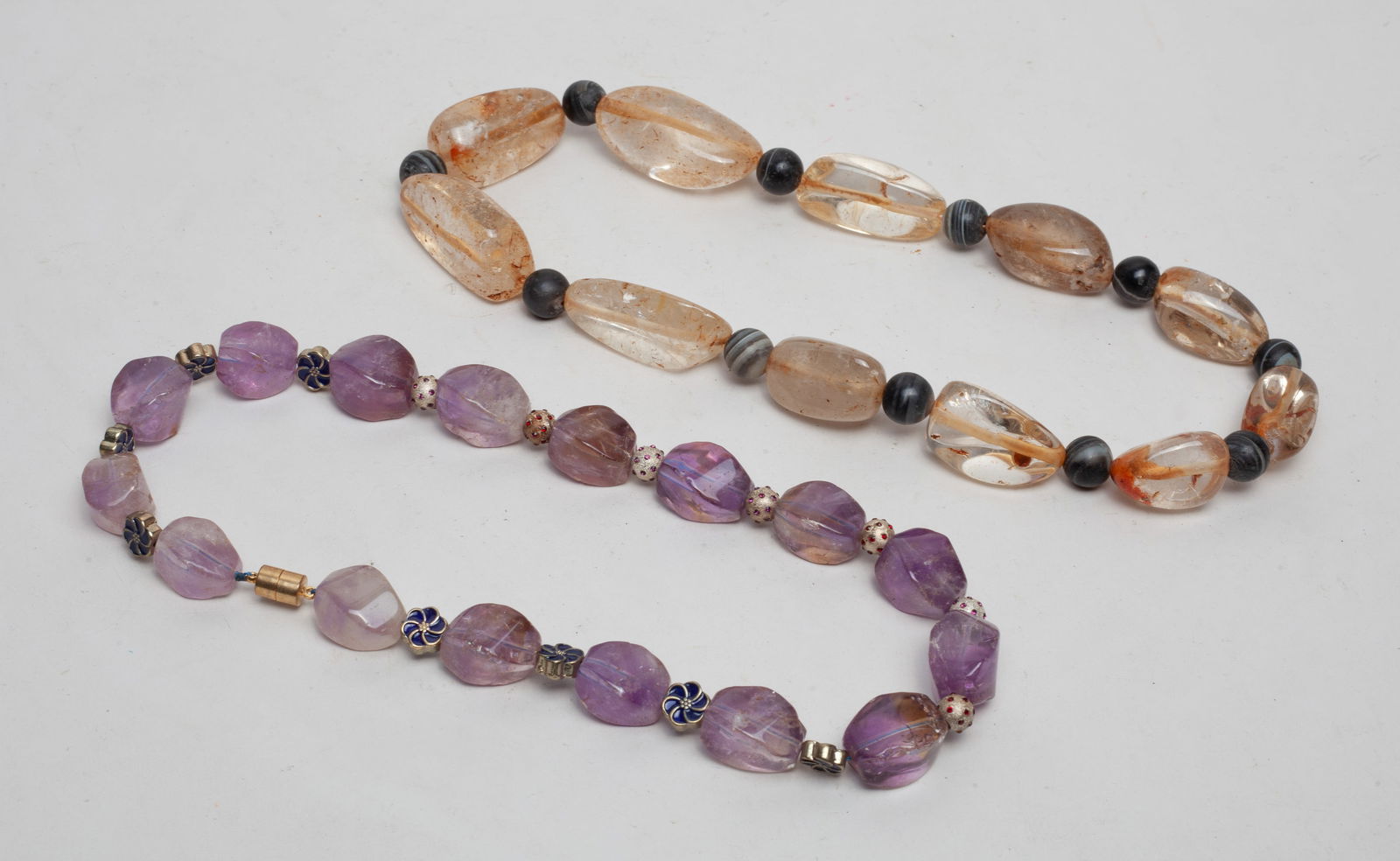 West Asian Rock Crystal & Amethyst Necklaces (1 of 8)