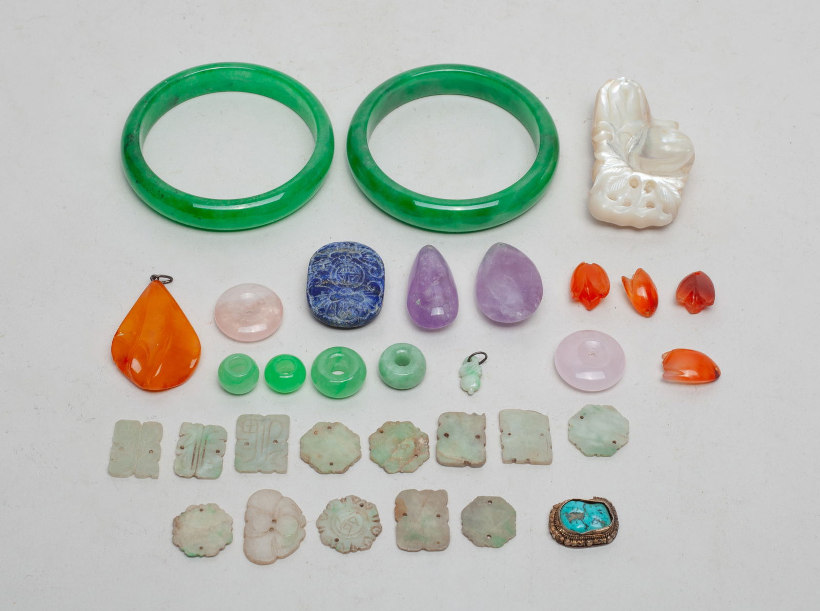 Estate Chinese Jade, Stone & Decor Jewelry (1 of 16)