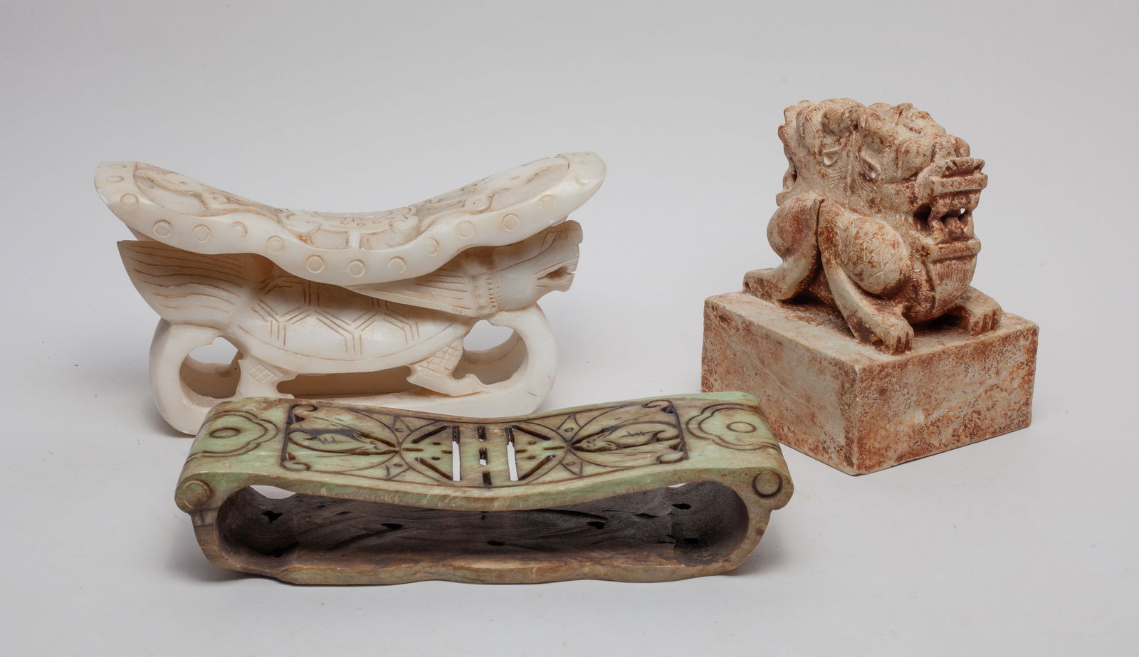 Three Chinese Jade Like/ Stone Carvings (1 of 16)