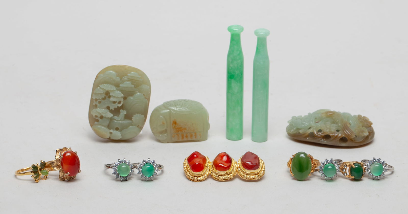 Chinese Jade, Silver & Gold Filled Jewelry (1 of 15)