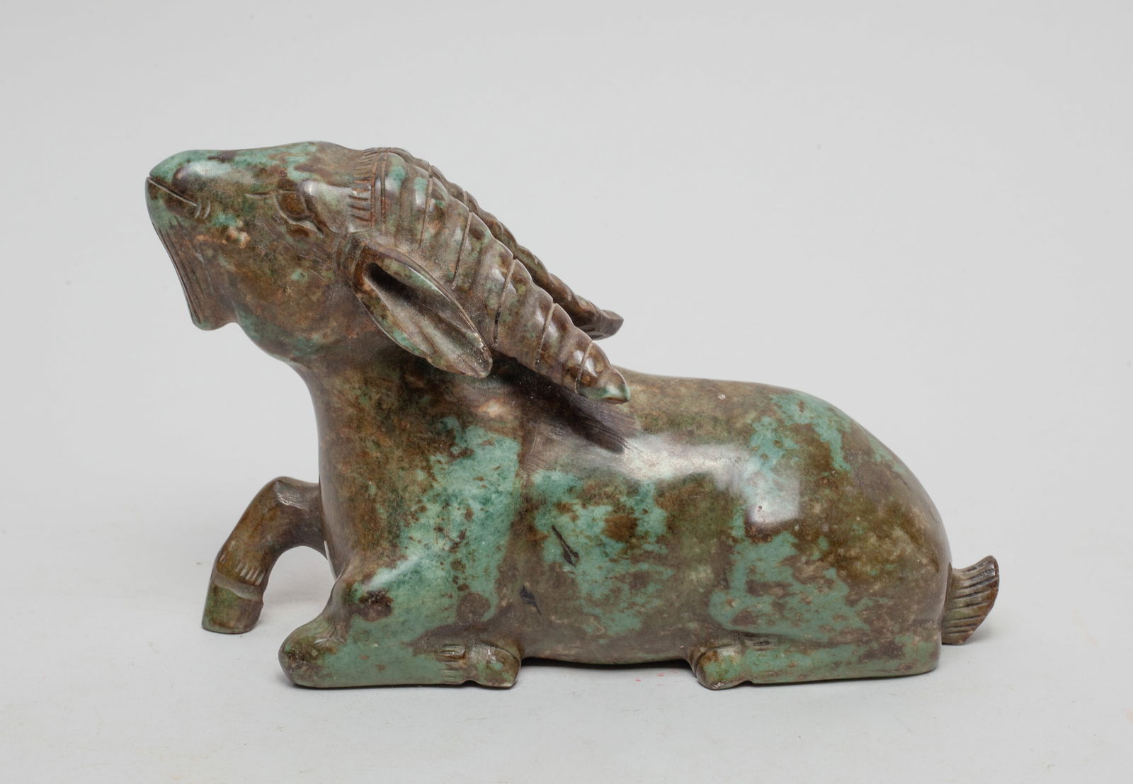 Large Chinese Jade Sculpture of Ram (1 of 12)