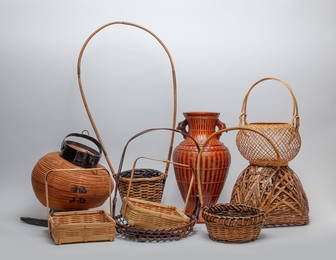 Estate Japanese Rattan Pieces