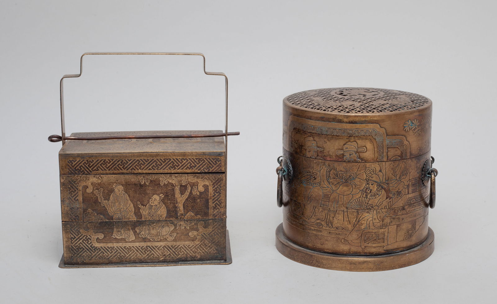 Two Large Chinese Brass Censer (1 of 9)
