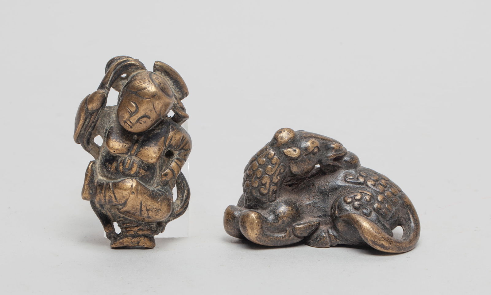 Two Chinese Ming Type Bronze Sculptures (1 of 13)