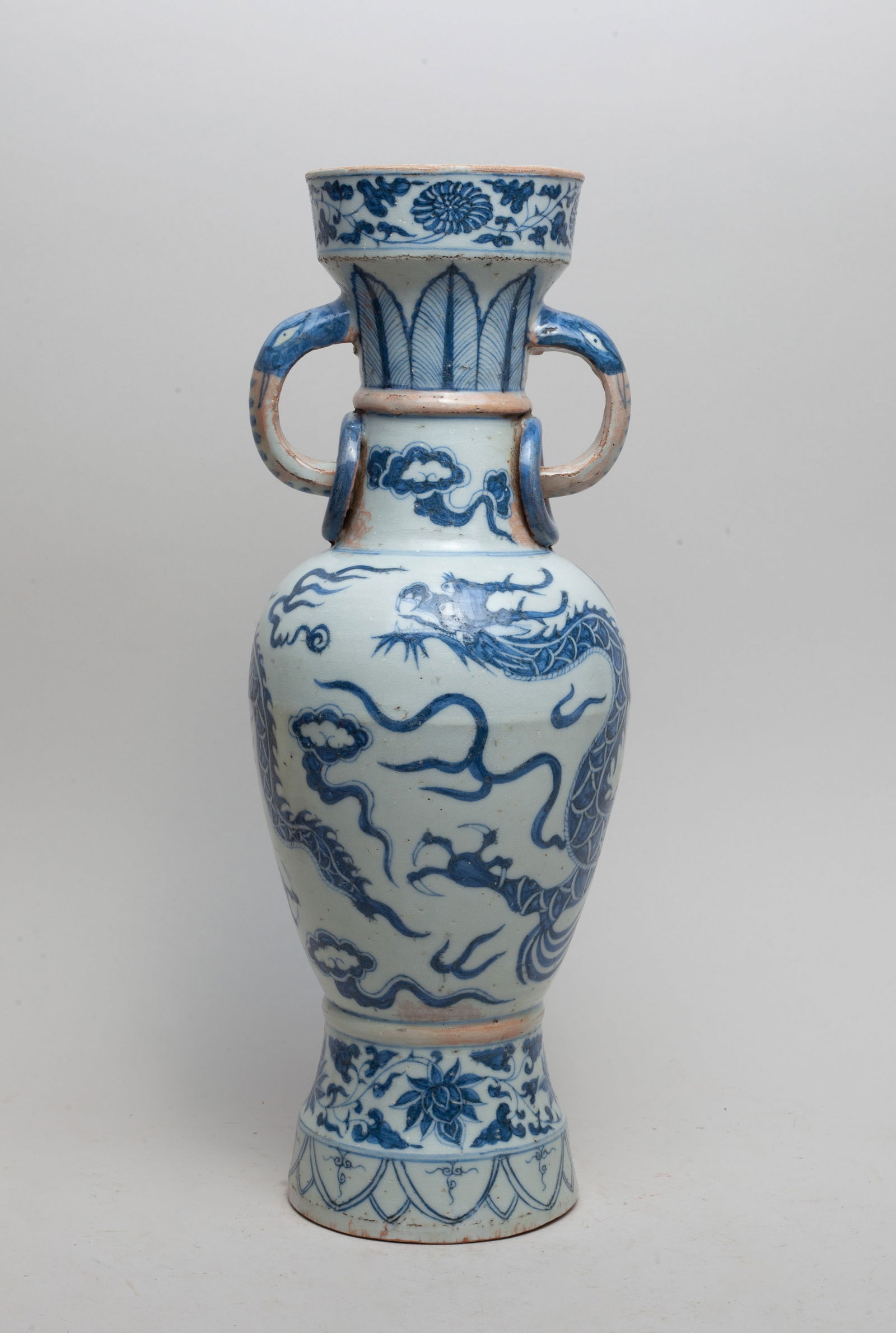Chinese Export Porcelain Dragon Decor Vase (1 of 15)
