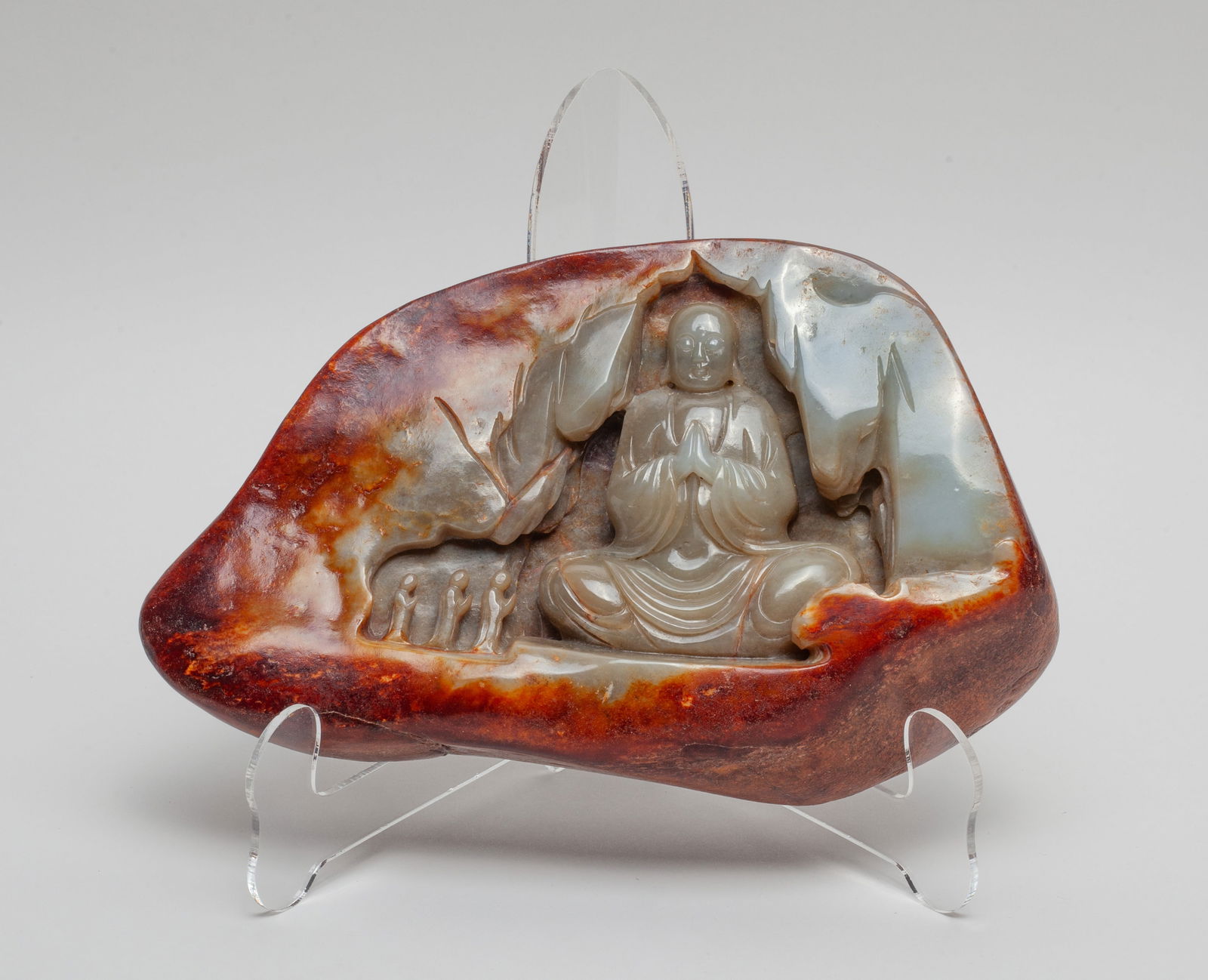 Large Chinese Russet Jade Carved Sculpture (1 of 12)