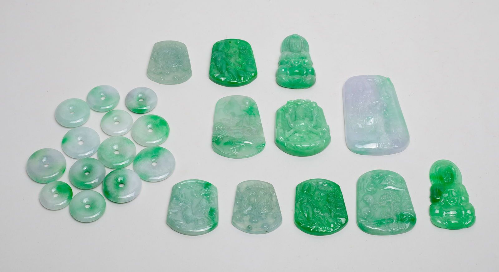 Estate Chinese Colored Stone Pendants (1 of 10)