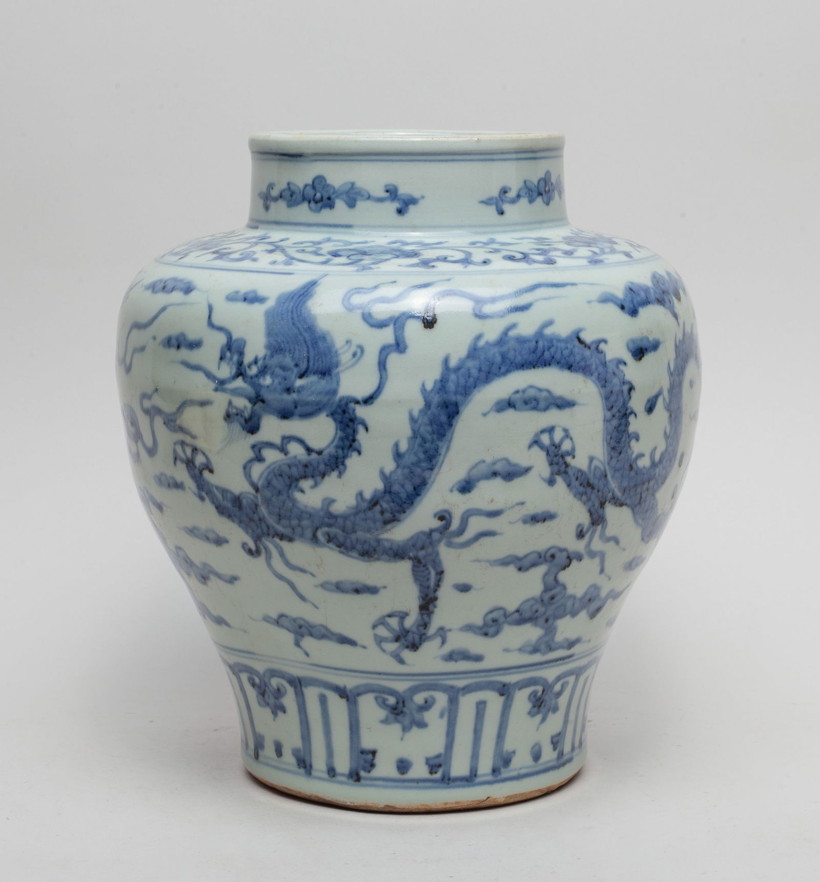 Large Chinese Blue & White Porcelain Vase (1 of 11)