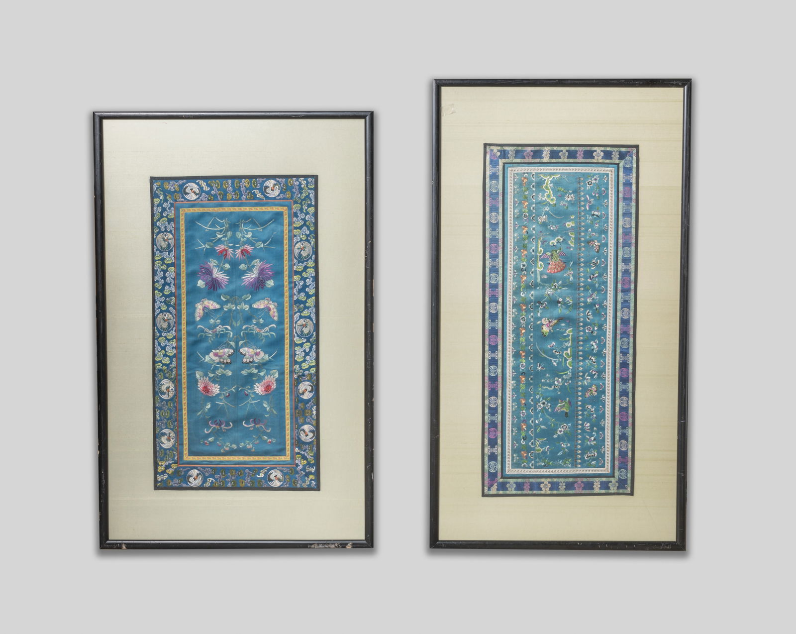 Two Chinese Wall Hanging Embroidery Pieces (1 of 9)