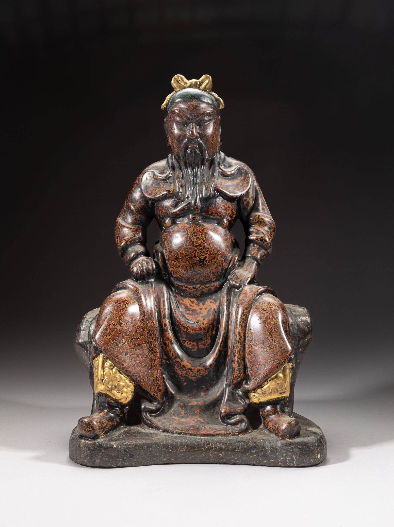 Large Chinese Lacquer Buddha of Kuanti (1 of 12)