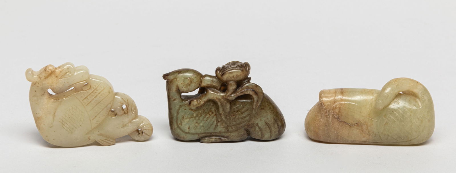 Three Chinese Jade Goose Sculptures (1 of 12)