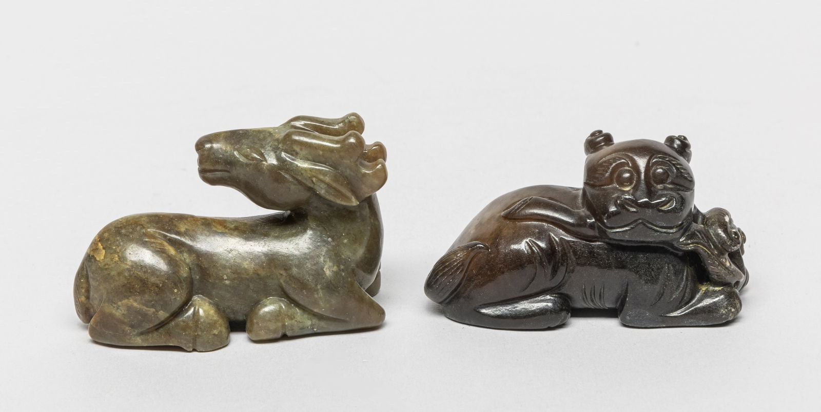 Two Chinese Jade/ Stone Beasts (1 of 12)