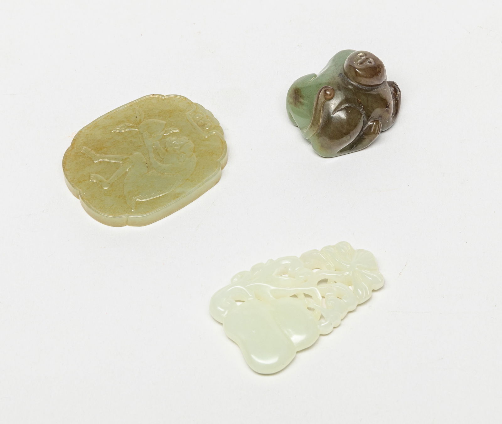 Estate Chinese Jade Pendants & Toggle (1 of 12)