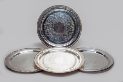 Set Silver Plated Chargers