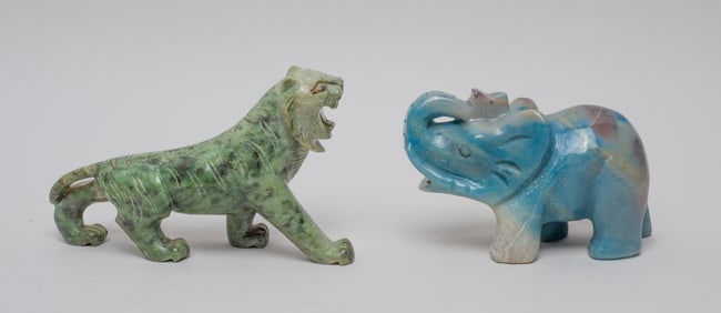 Spinach Jade & Gemstone Sculptures