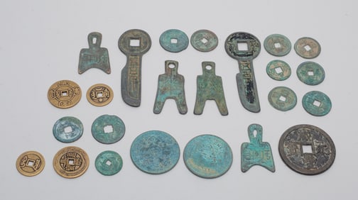 Estate Chinese Bronze Cash Coins