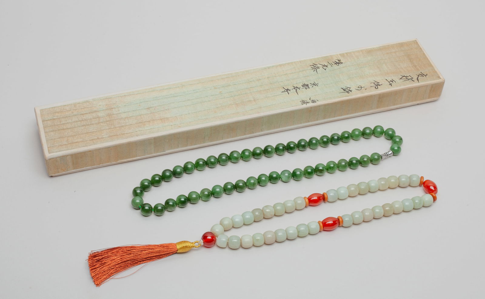 Two Chinese Export Jade Necklaces/ Prayer Beads (1 of 6)