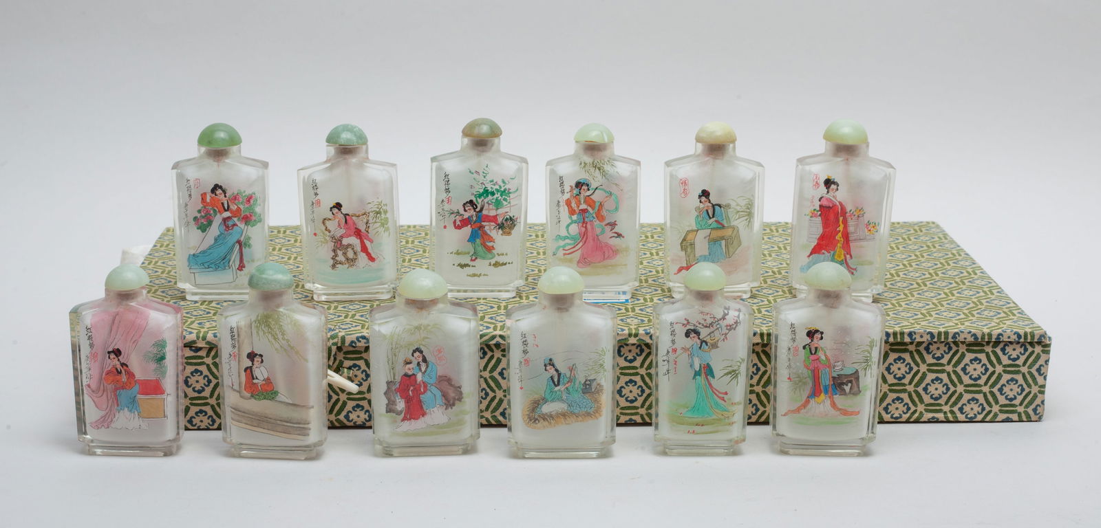 Box of Chinese Inside Painted Snuff Bottles (1 of 12)
