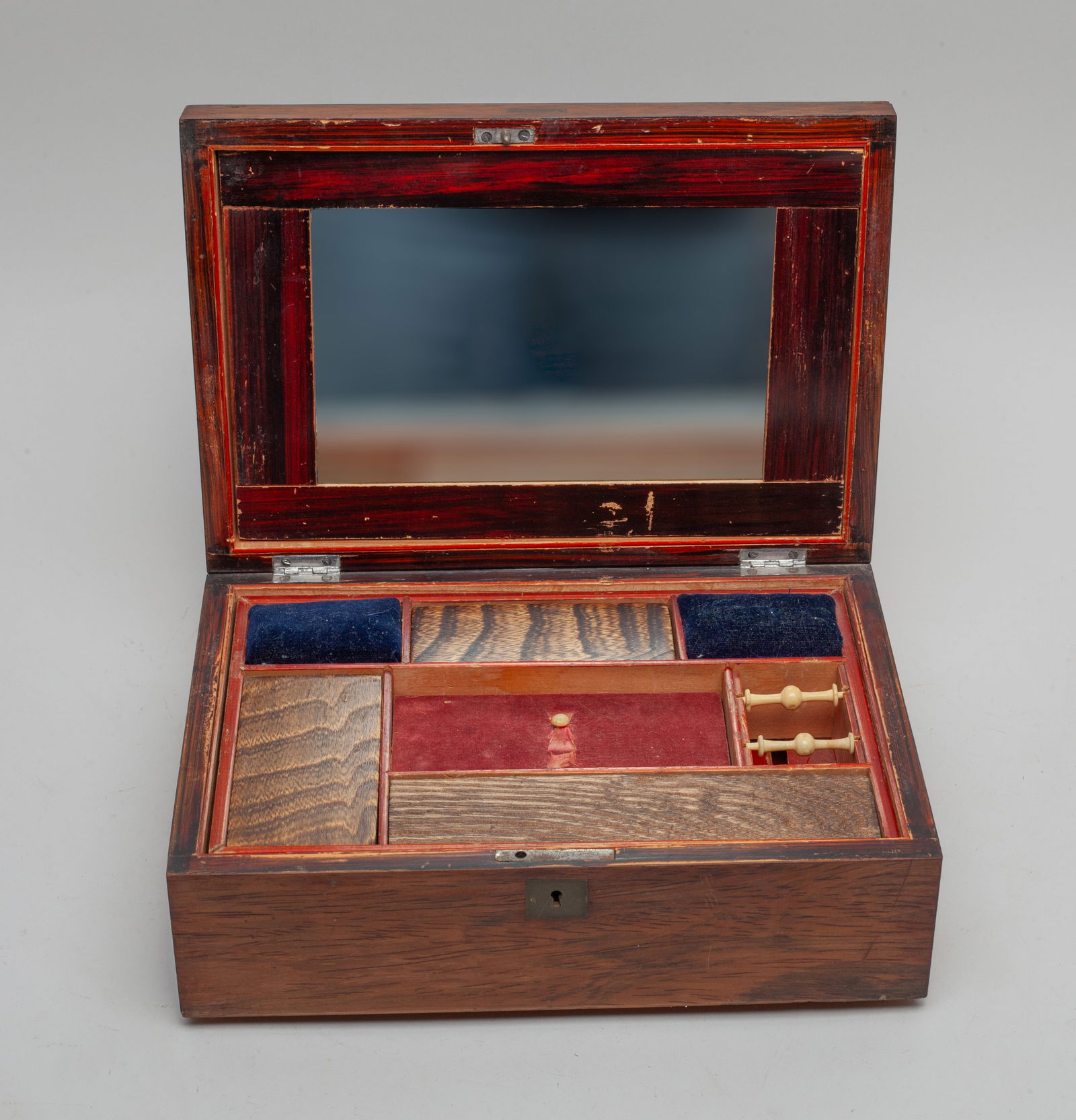 Chinese Export Wood Box w/ Jade Bi (1 of 10)