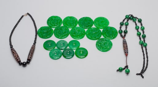 Estate Chinese Colored Stone Jewelry