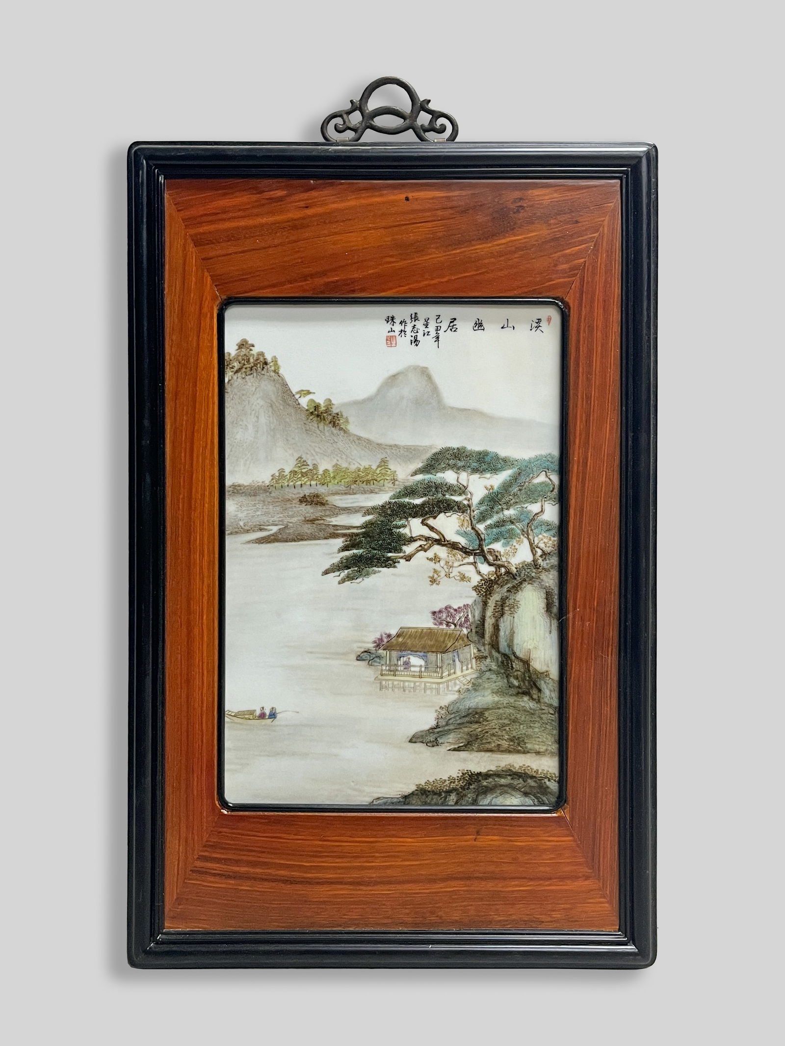 Chinese Wood & Porcelain Hanging Screen (1 of 10)