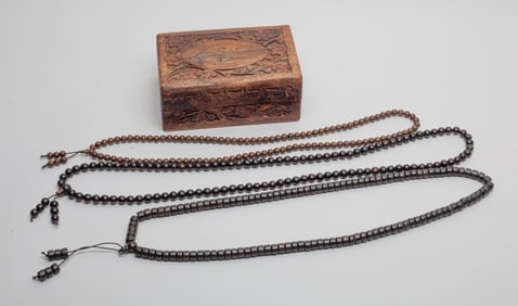 Estate Chinese Agarwood Prayer Beads