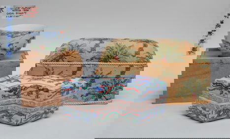 Chinese Export Porcelain Box & Bowl