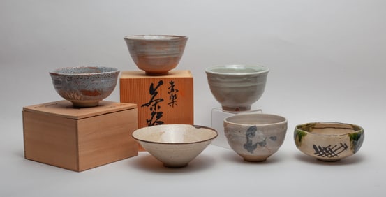 Antique/ Vintage Japanese Stoneware Tea Bowls