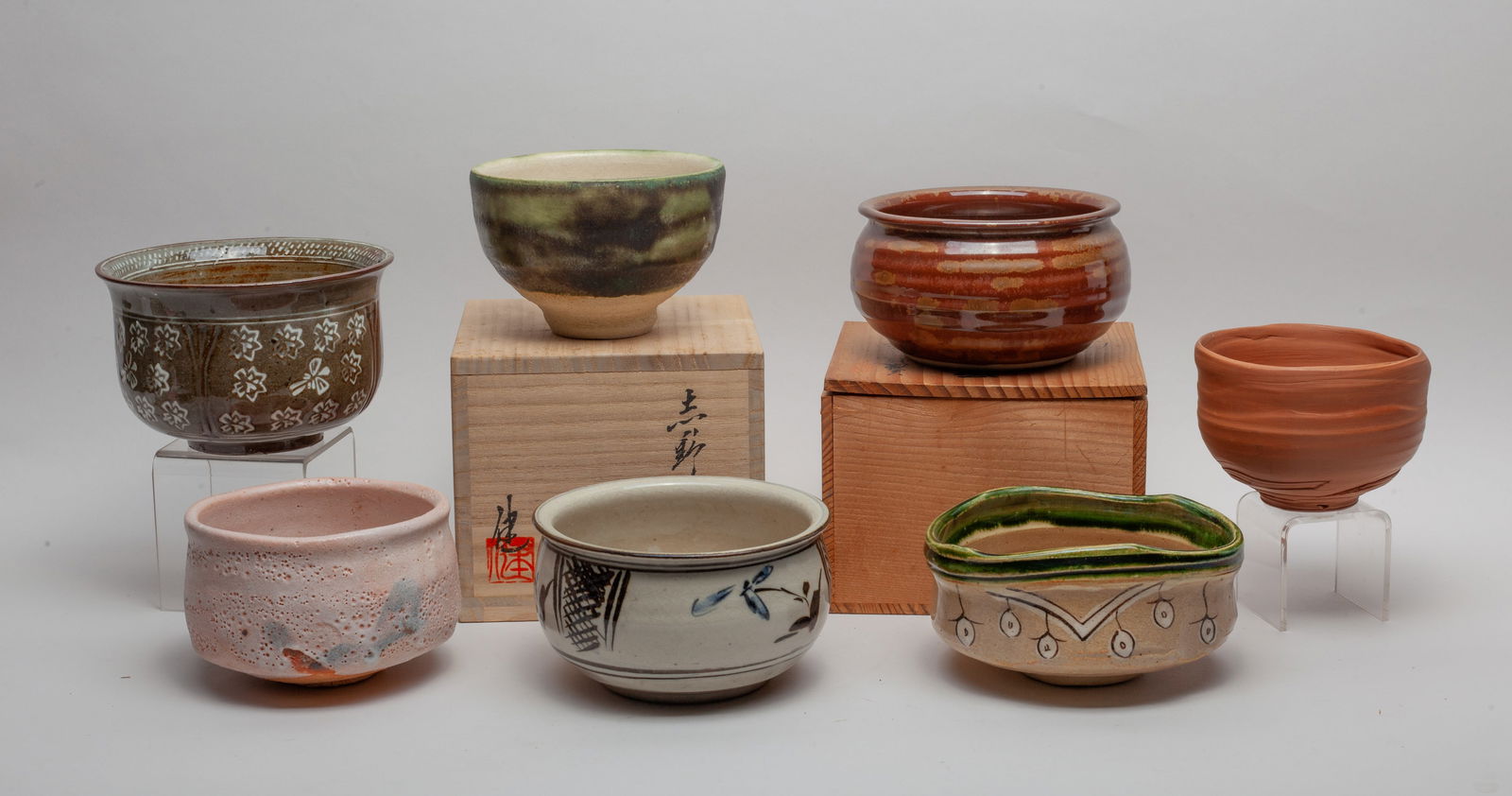 Antique/ Vintage Japanese Stoneware Tea Bowls (1 of 9)