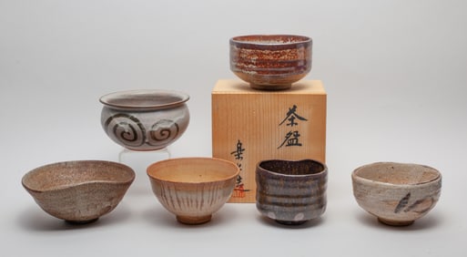 Antique/ Vintage Japanese Stoneware Tea Bowls