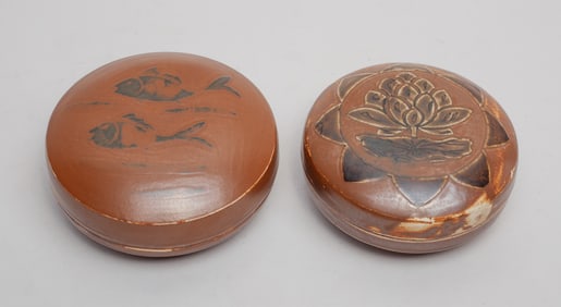 Two Chinese Porcelain Covered Boxes