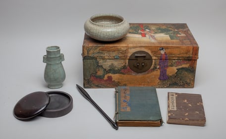 Chinese Writing Sets: Porcelain, Books