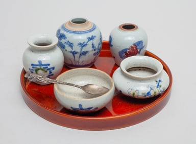 Set Chinese Porcelain Water Pots