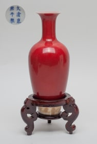 Chinese Export Red Glazed Porcelain Vase