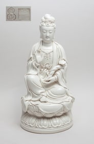 Tall Chinese Blanc De Porcelain Kuanyin